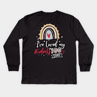 I've Loved My students For 100 Days Kids Long Sleeve T-Shirt